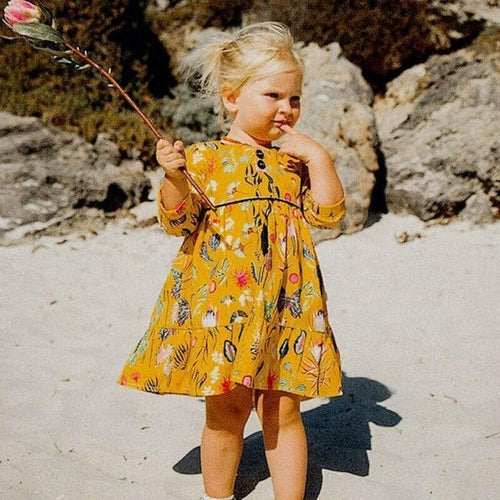 Lovely Little Girls Dress Toddler Baby Girls Long