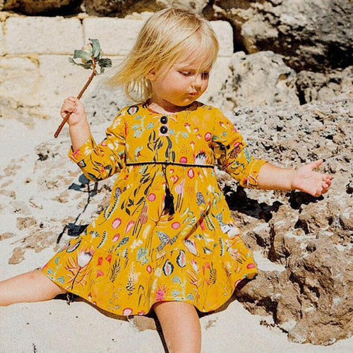 Lovely Little Girls Dress Toddler Baby Girls Long