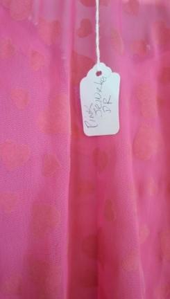 Pink Burnout Polka Dot Heart print India embellished sequin tunic sheer