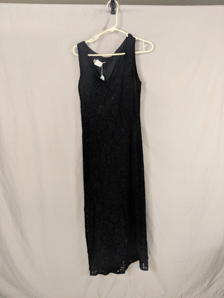 Vintage 90's Esprit Long Lace Sleeveless Dress, Black 11/13