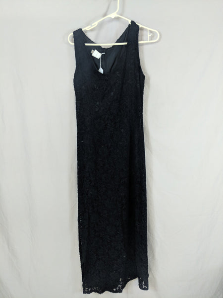 Vintage 90's Esprit Long Lace Sleeveless Dress, Black 11/13