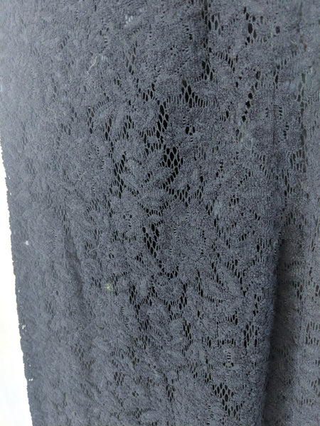 Vintage 90's Esprit Long Lace Sleeveless Dress, Black 11/13