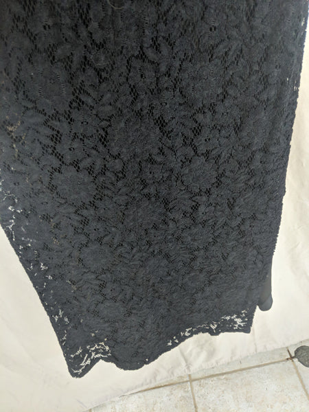 Vintage 90's Esprit Long Lace Sleeveless Dress, Black 11/13