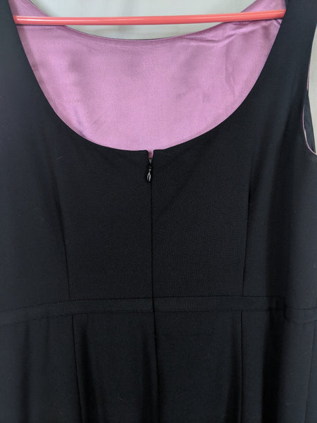 Vinatge 90's Gap Stretch Short mini dress size 12 sleeveless scoop neck purple lining