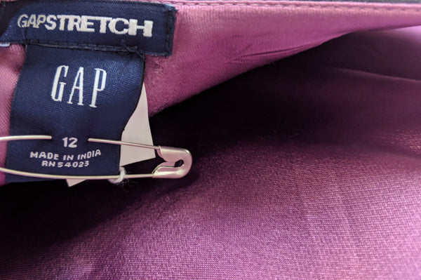 Vinatge 90's Gap Stretch Short mini dress size 12 sleeveless scoop neck purple lining