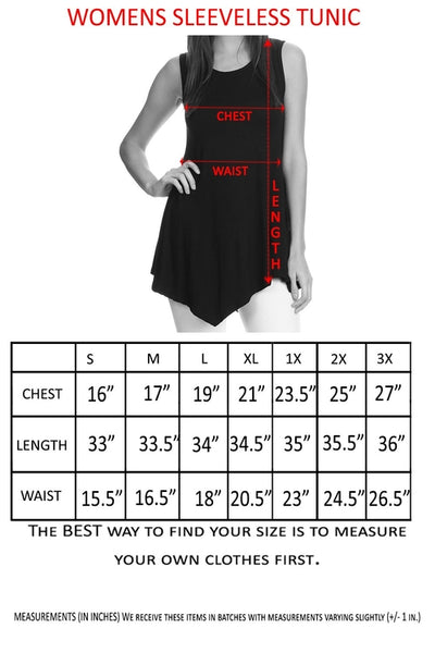Women's Sleeveless Shirt Handkerchief Hem Tunic