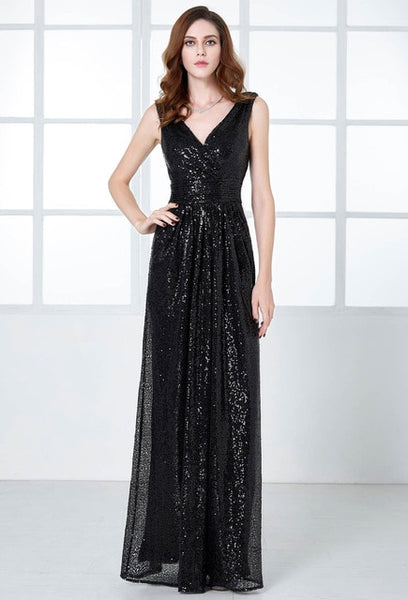 Luxury V Neck Cheap Sequin Dress