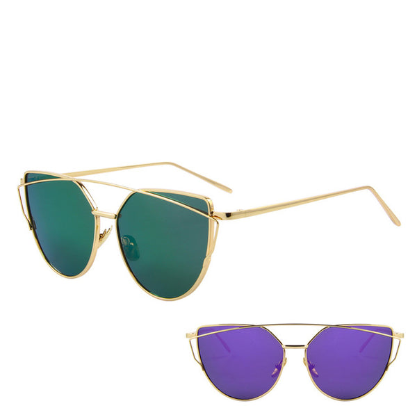 Mirror Lens Women Cat Eye Sunglass