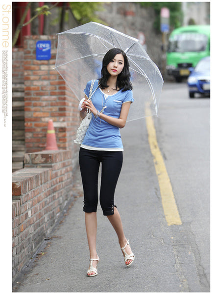 Capri Stretch Pencil Pants