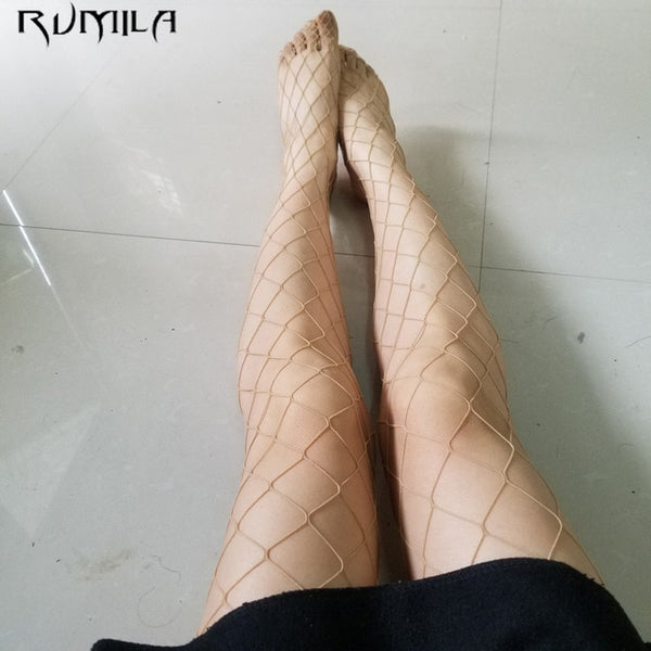 Medium Grid High Waist Stocking