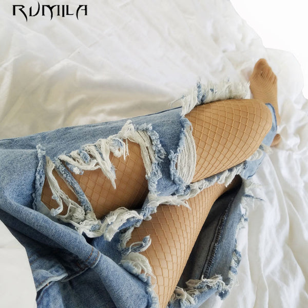 Medium Grid High Waist Stocking