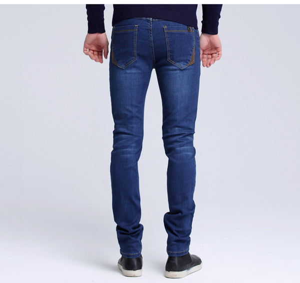Casual Slim Fit Straight High Stretch Skinny Jeans