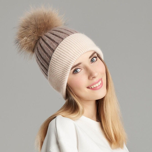 Real Fur Pom Hat