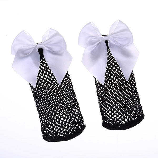 Black Breathable Bow knot Socks