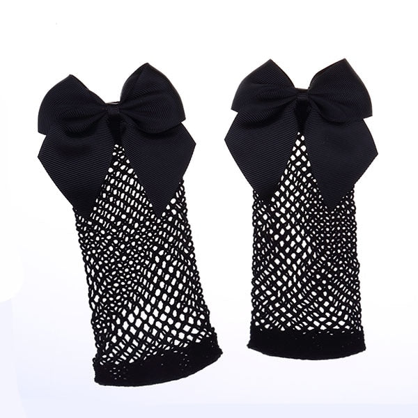 Black Breathable Bow knot Socks