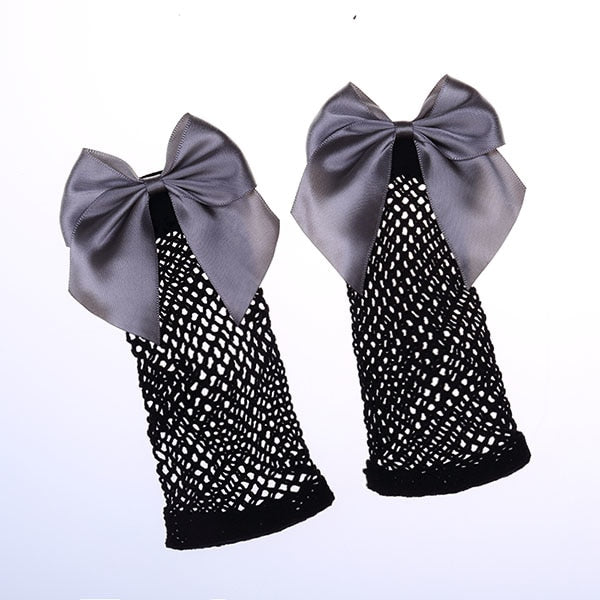 Black Breathable Bow knot Socks
