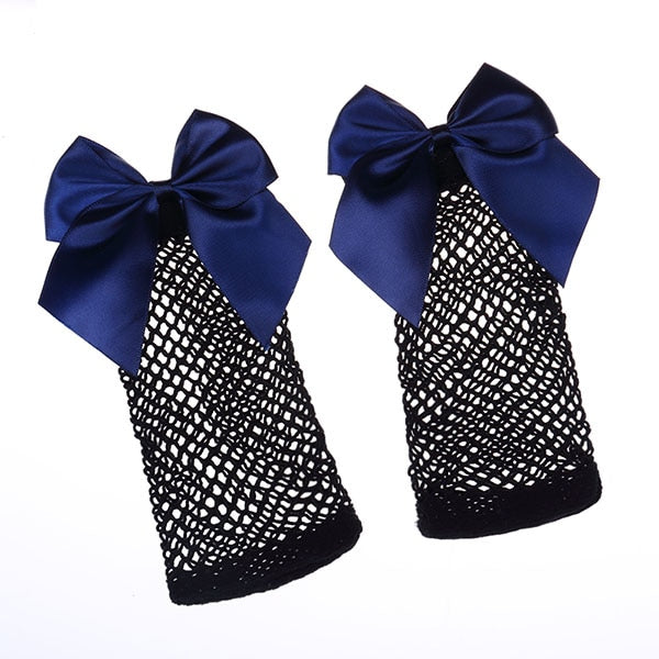 Black Breathable Bow knot Socks