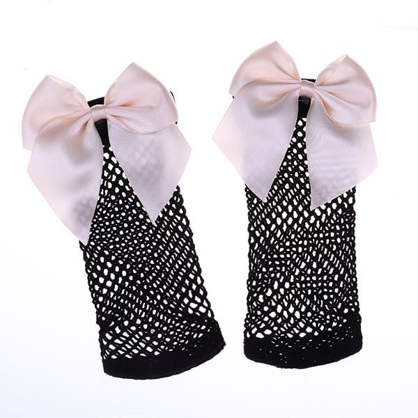 Black Breathable Bow knot Socks