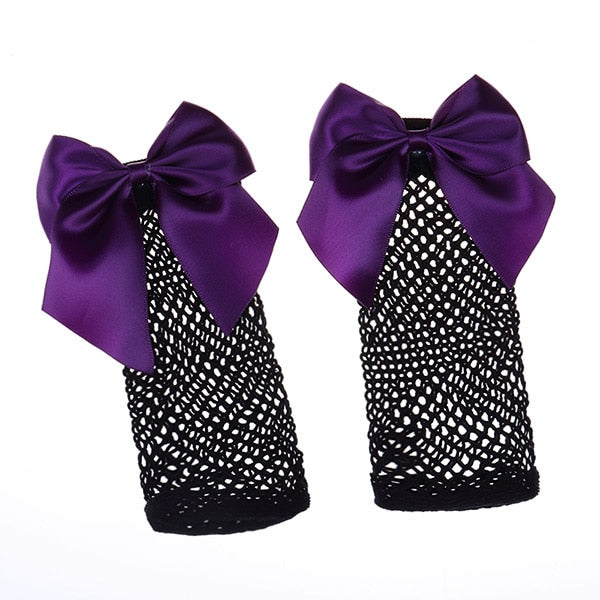 Black Breathable Bow knot Socks