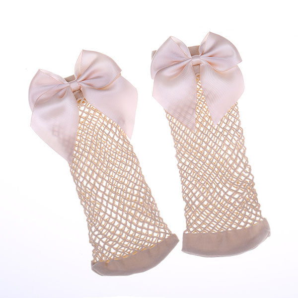 Black Breathable Bow knot Socks