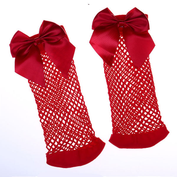 Black Breathable Bow knot Socks