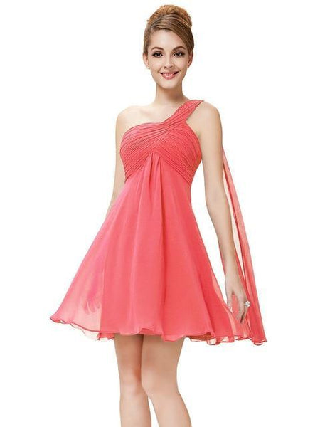 One Shoulder Short Cocktail Dresses