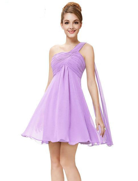 One Shoulder Short Cocktail Dresses