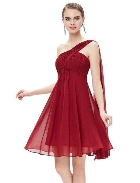 One Shoulder Short Cocktail Dresses