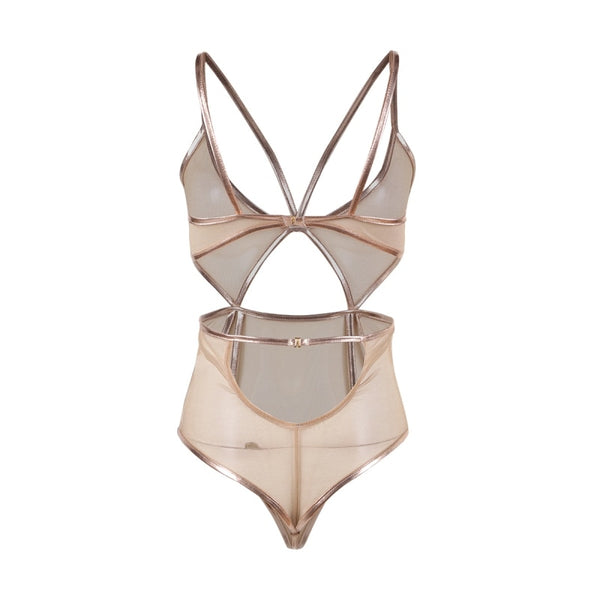 Closure Sheer Side Hollow Out 3/4 Cup Bra Sets