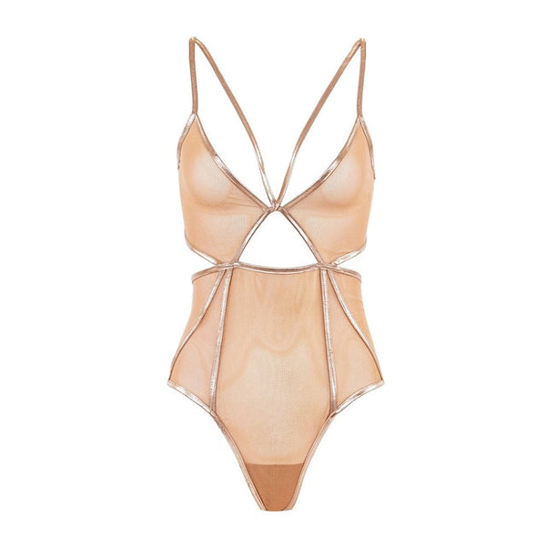 Closure Sheer Side Hollow Out 3/4 Cup Bra Sets