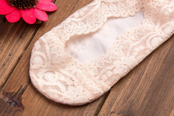 Silica Gel Lace Boat Summer Socks