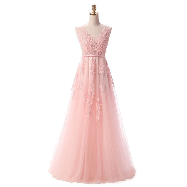Sleeveless Lace-up Back Beading Party Dress