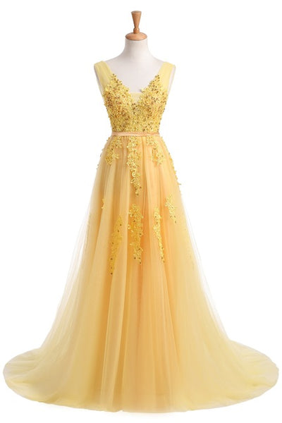 Sleeveless Lace-up Back Beading Party Dress