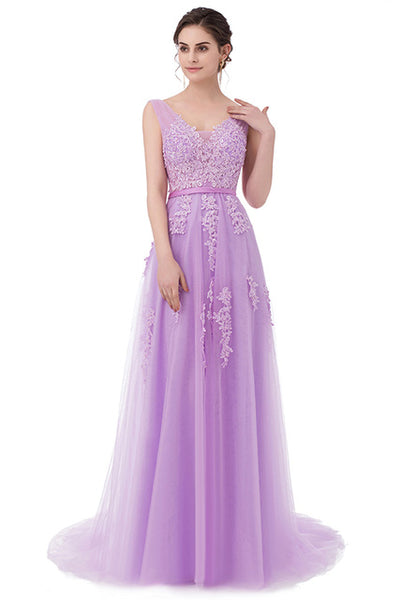 Sleeveless Lace-up Back Beading Party Dress