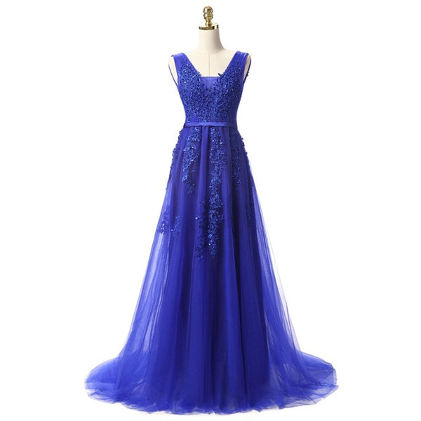 Sleeveless Lace-up Back Beading Party Dress