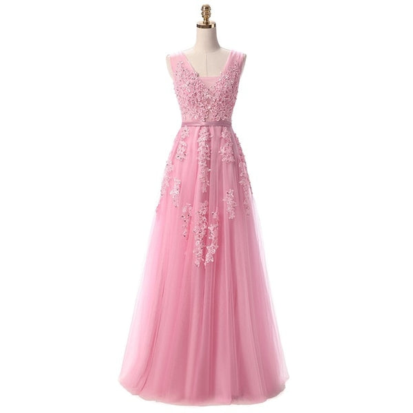 Sleeveless Lace-up Back Beading Party Dress