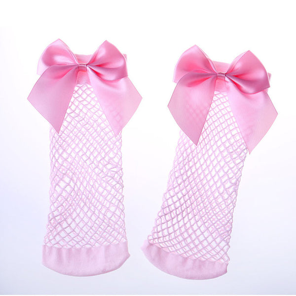 Black Breathable Bow knot Socks
