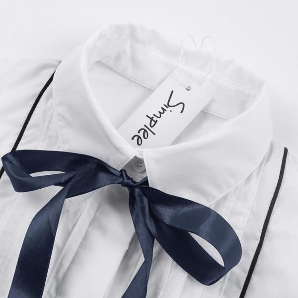 Elegant Puff Sleeve White Blouse