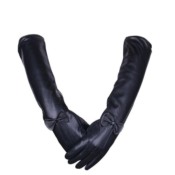 Long Leather Gloves