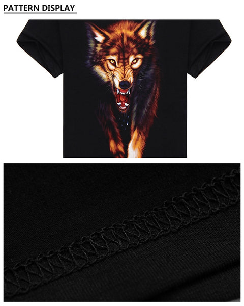 3D Men's wolf Tshirt