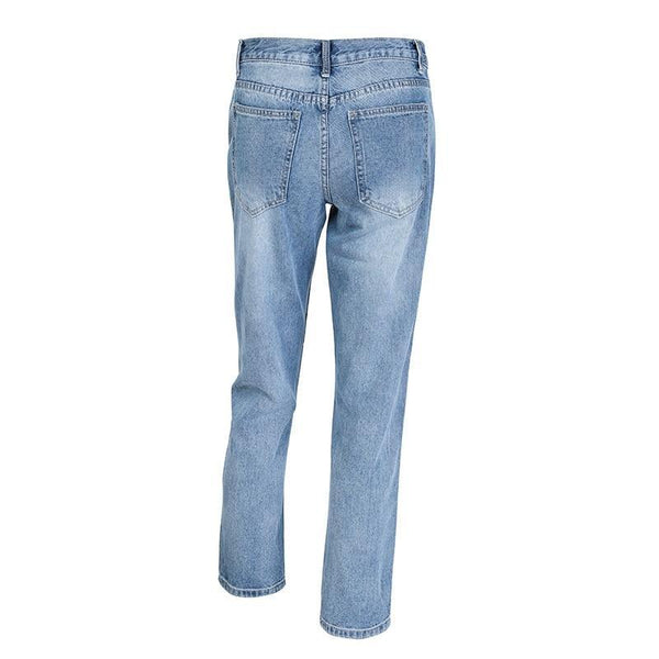Sequin Hole Blue Jeans