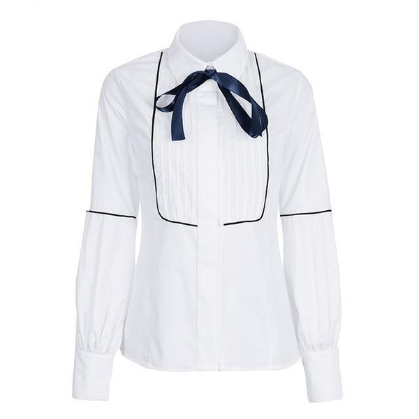 Elegant Puff Sleeve White Blouse