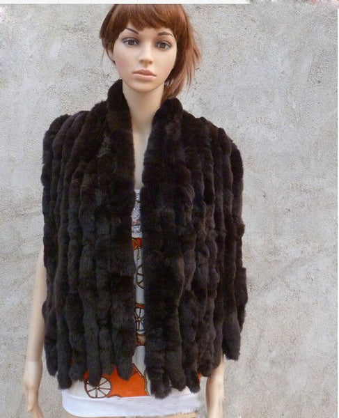 Rex Rabbit Shawl Colorful Fur Scarf