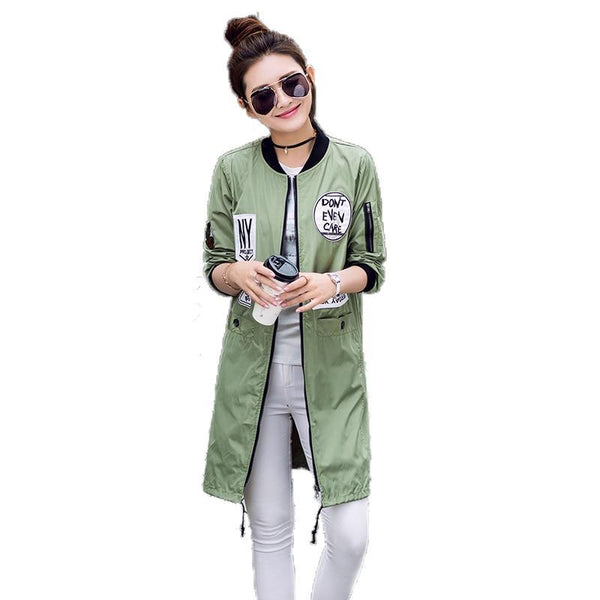 Long Trench Emboridery Coats