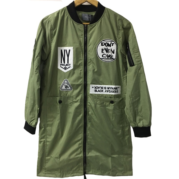 Long Trench Emboridery Coats