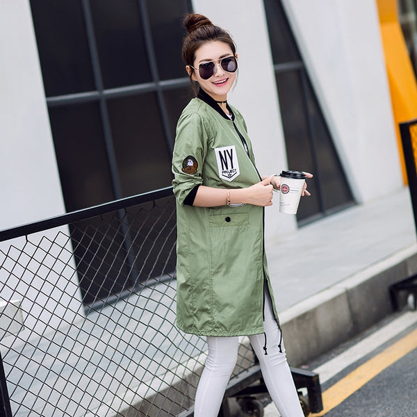 Long Trench Emboridery Coats