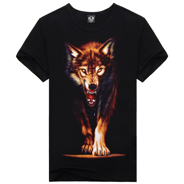 3D Men's wolf Tshirt