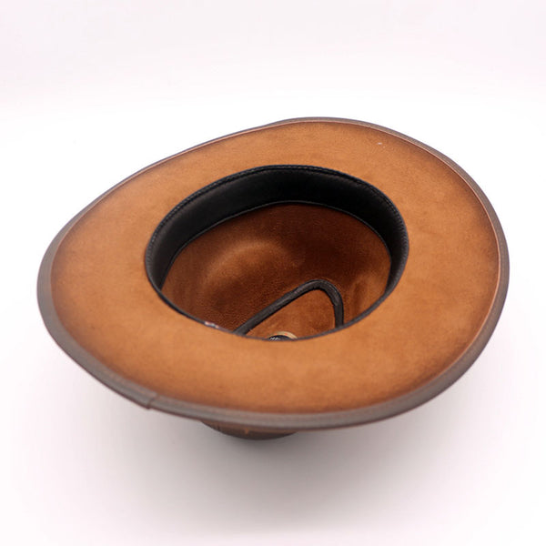 Faux Leather Cowboy Hat