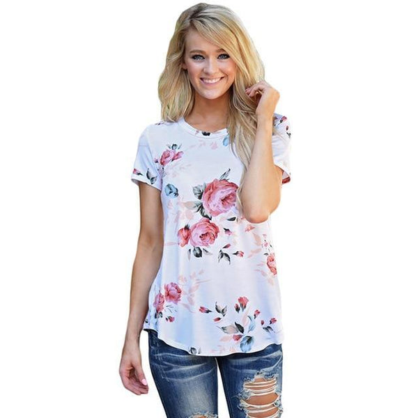 Short Sleeve O-Neck Striped Tees