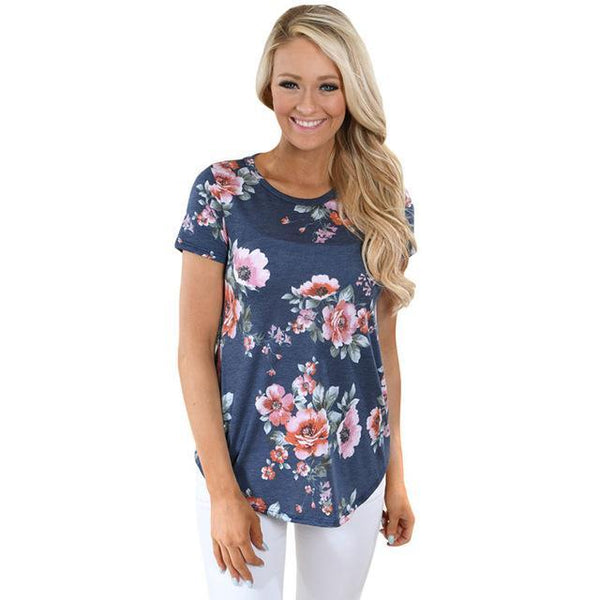 Short Sleeve O-Neck Striped Tees